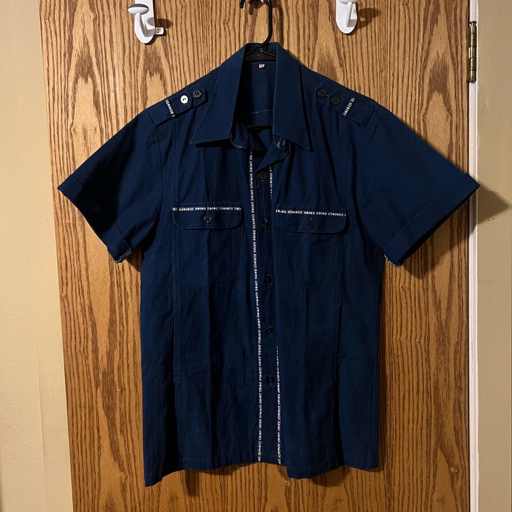 Medium Blue Button Down